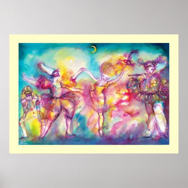 MASQUERADE PARTY,Mardi Gras Masks,Dance,Music Poster (Front)