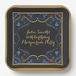 Masquerade Party masked ball birthday luxurious Paper Plate