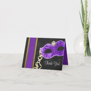 Masquerade Party Merci Cartes - violet