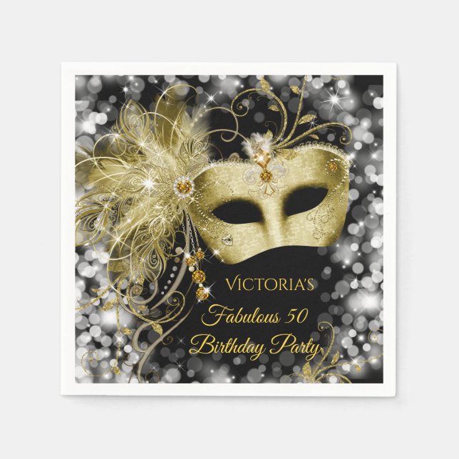 Masquerade Party Napkins (Front)