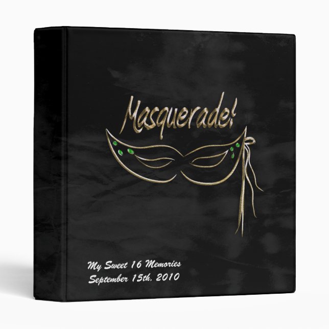 Masquerade Party Photo Album Binder (Front/Spine)