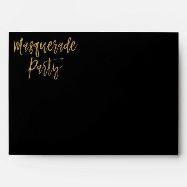 Masquerade Party Return Address Printed on Back Envelopes (Front)