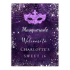 Masquerade purple silver Sweet 16