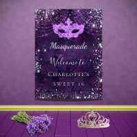 Masquerade purple silver Sweet 16