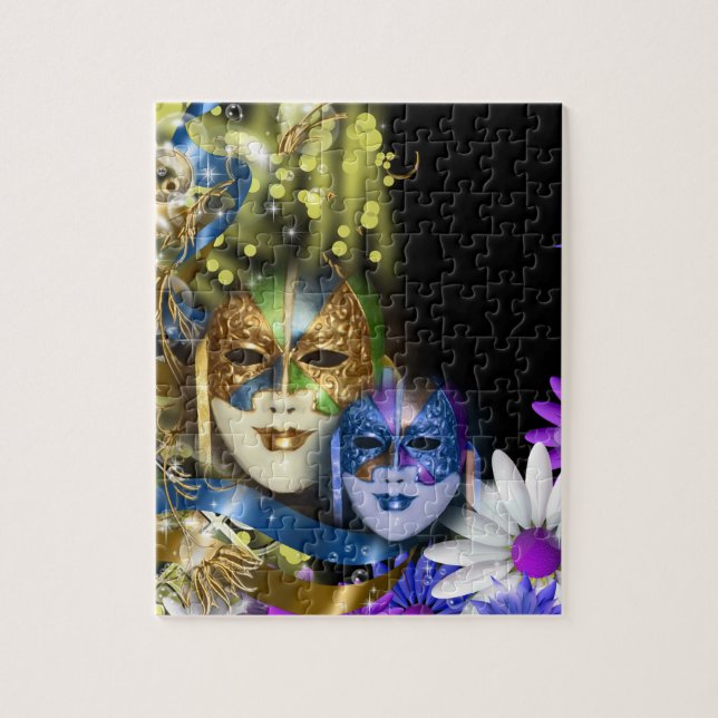 Masquerade quinceanera Venetian masks Jigsaw Puzzle (Vertical)