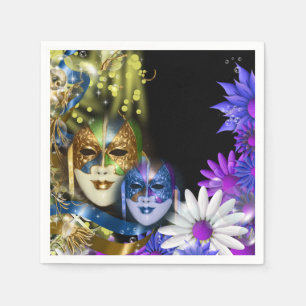 Masquerade quinceanera Venetian masks Napkin
