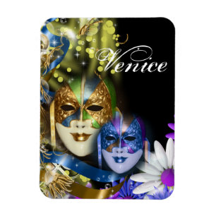 Masquerade quinceanera Venetian masks PERSONALIZE Magnet