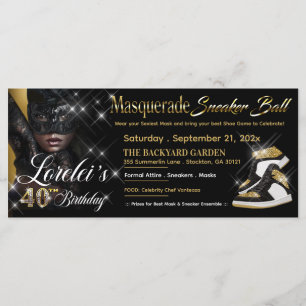 Masquerade Sneaker Ball black & gold Birthday