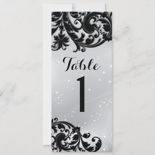 Masquerade Table Number Card (Front)