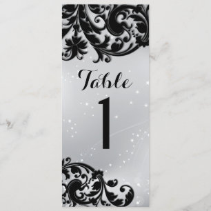 Masquerade Table Number Card