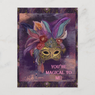 MASQUERADE VENICE  ART      POSTCARD