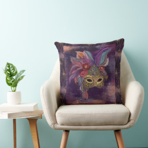 MASQUERADE VENICE  ART      THROW PILLOW