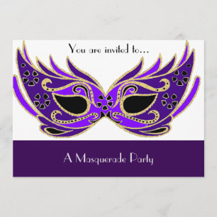 Masquerade Venician mask party Invitation