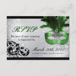Masquerade Wedding RSVP Cards