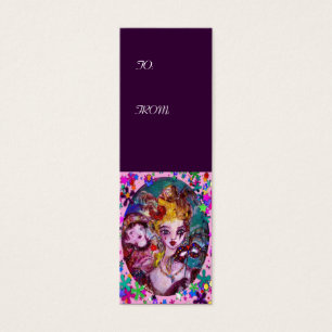 MASQUES DE MASQUERADE VALENTINE ET CONFETTI, viole