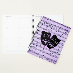 Masques de musique et de théâtre violets