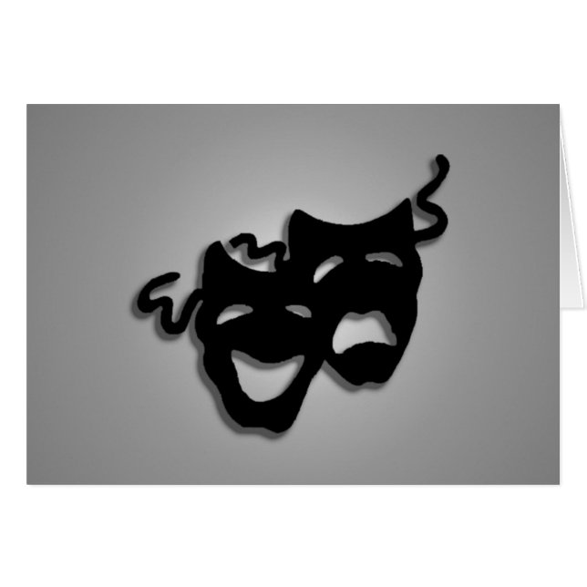 Masques de théâtre de comédie et de tragédie (Devant horizontal)