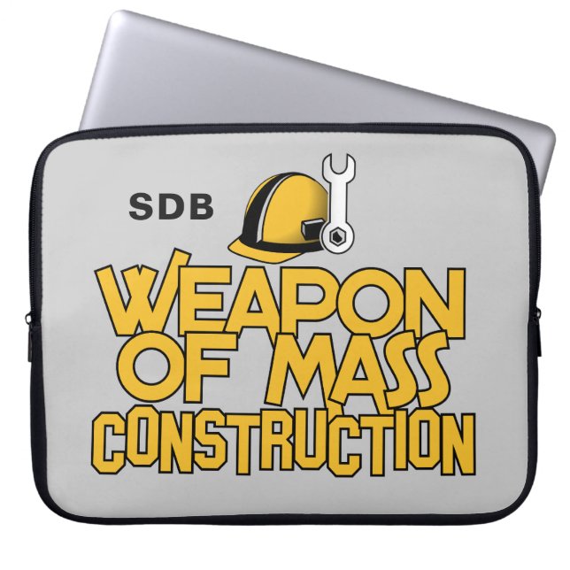 Mass Construction custom monogram laptop sleeves (Front)