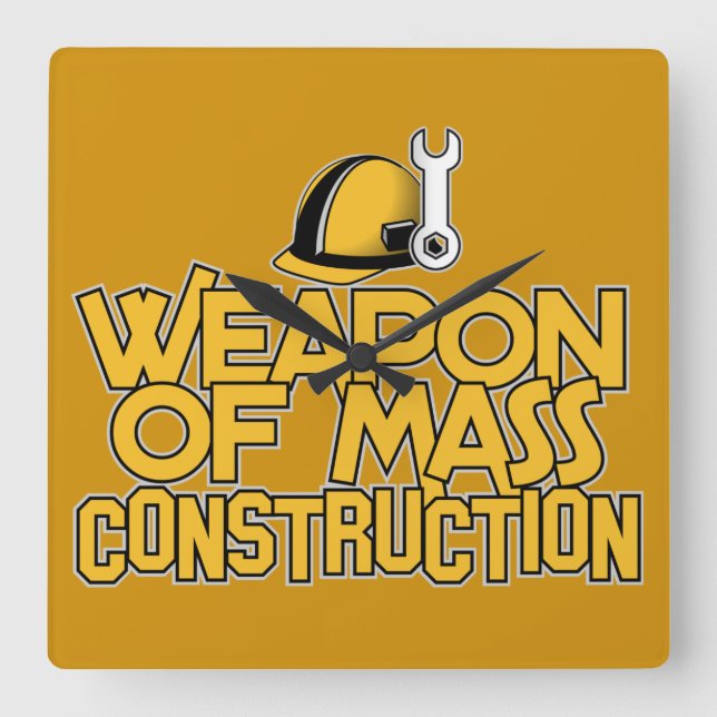Mass Construction custom wall clock (Front)