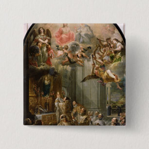 Mass for the Order of Trinitarians, 1666 2 Inch Square Button