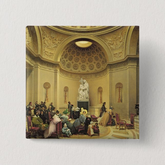 Mass in the Expiatory Chapel, 1830-48 2 Inch Square Button (Front)