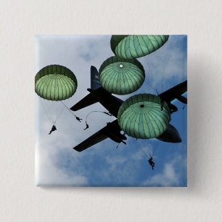 Mass Jump Mission, Parachutes, U.S. Army 2 Inch Square Button