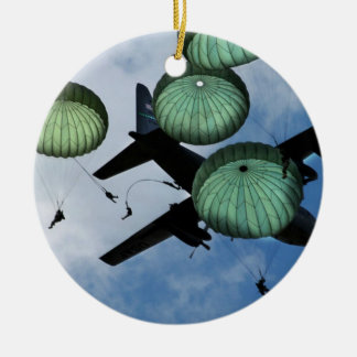Mass Jump Mission, Parachutes, U.S. Army Ceramic Ornament