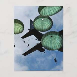 Mass Jump Mission, Parachutes, U.S. Army Postcard