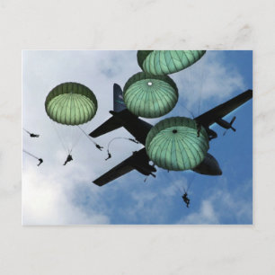 Mass Jump Mission, Parachutes, U.S. Army Postcard