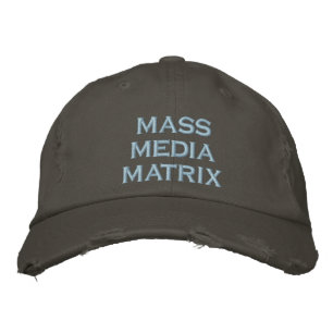 mass media matrix embroidered hat