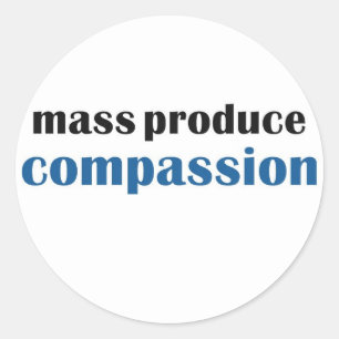 Mass Produce Compassion Classic Round Sticker