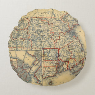 Mass, RI Round Pillow