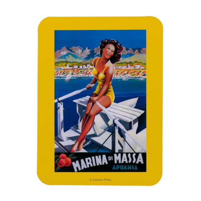 Massa Marina Travel Poster Magnet (Vertical)