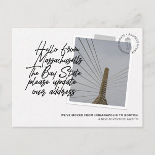 Massachusett State Destination Moving Faire-part