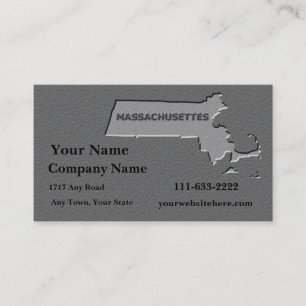 Massachusettes Carte de visite d'Etat look pierre
