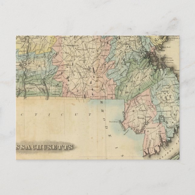 Massachusetts 5 postcard (Front)