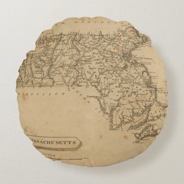 Massachusetts 5 round pillow (Front)
