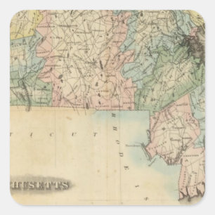 Massachusetts 5 square sticker