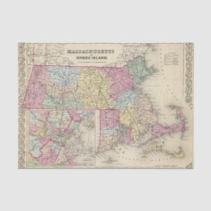 Massachusetts And Rhode Island 2 Tissue Paper