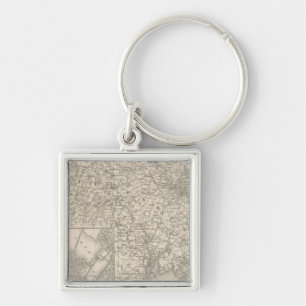 Massachusetts and Rhode Island Keychain