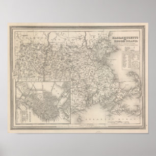 Massachusetts and Rhode Island Poster