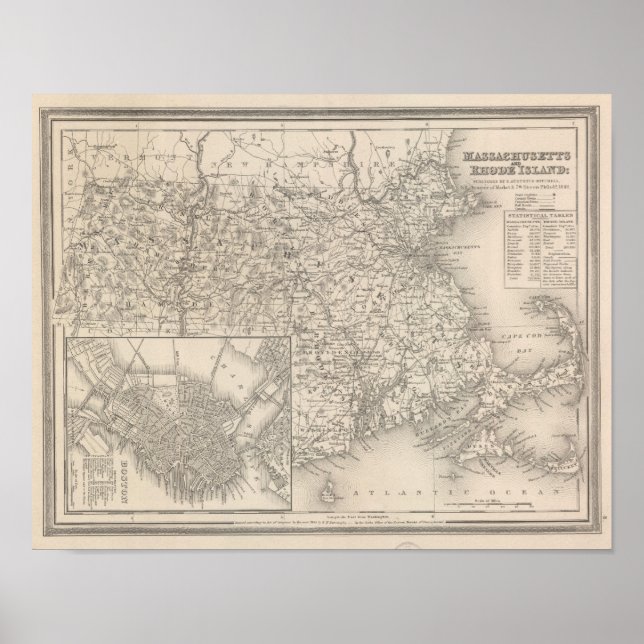 Massachusetts and Rhode Island Poster (Front)
