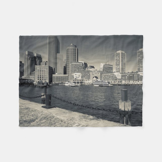 Massachusetts, Boston, Rowe's Wharf buildings Fleece Blanket (Front (Horizontal))