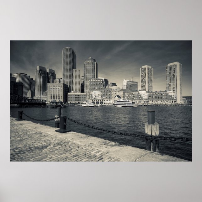 Massachusetts, Boston, Rowe's Wharf buildings Poster (Front)