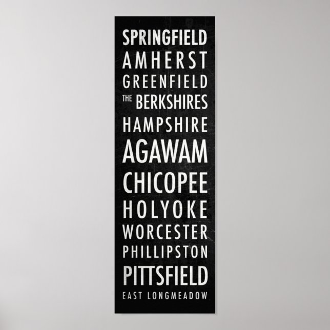 Massachusetts Bus Poster - Western Mass (Front)