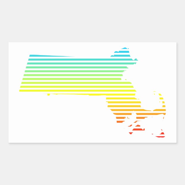 massachusetts chill fade sticker (Front)