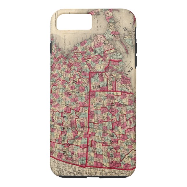 Massachusetts, Connecticut, and Rhode Island Case-Mate iPhone Case (Back)