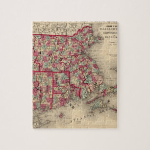 Massachusetts, Connecticut, and Rhode Island Jigsaw Puzzle