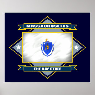 Massachusetts Diamond Poster