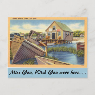 Massachusetts, Fishing Shanty, Cape Cod Postcard